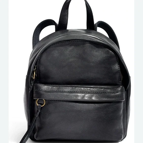 Madewell Lorimar Black Leather Mini Backpack - Picture 2 of 9